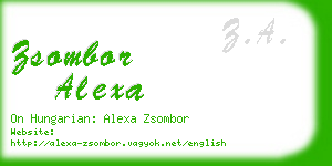 zsombor alexa business card